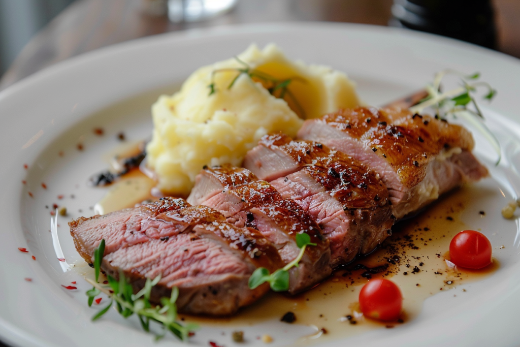 Magret de canard et Purée de Pommes de Terre