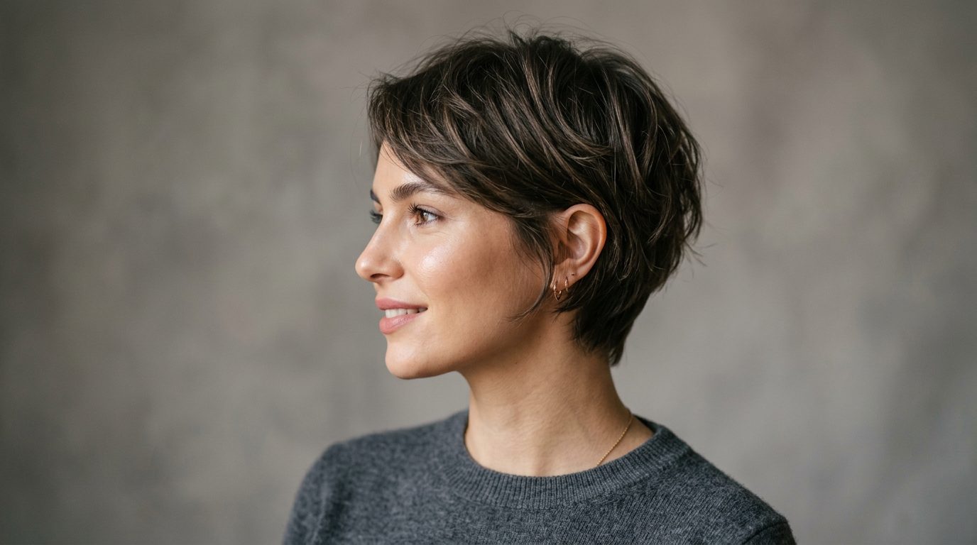 Coupe de cheveux tendance 2026 bixie cut texturée et moderne