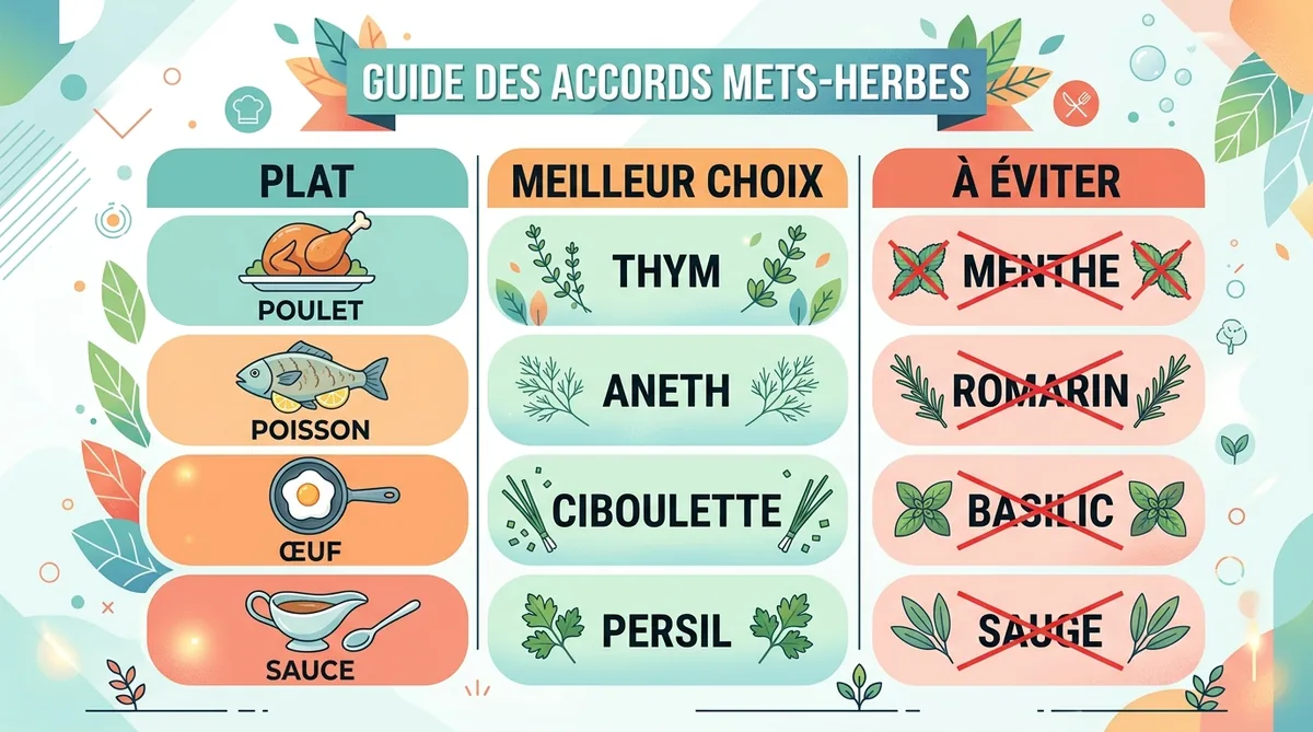 Tableau quelle herbe remplacer estragon selon plat