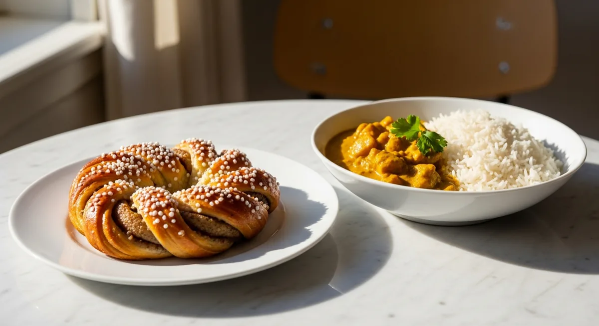 Comparaison brioche scandinave cardamome et curry indien