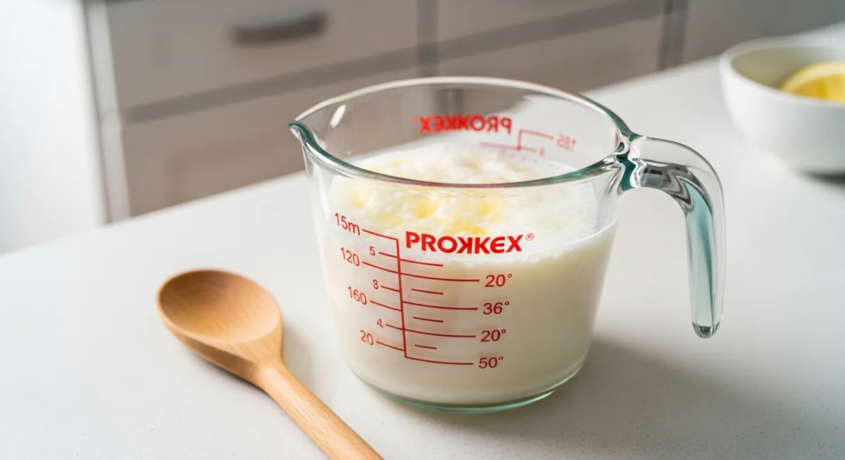 Lait caillé avec citron pour remplacer le babeurre