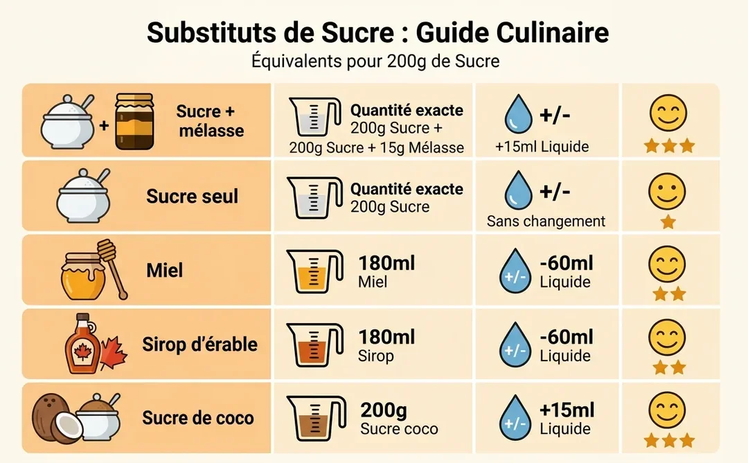 Par quoi remplacer la cassonade : les meilleures options au sucre blanc