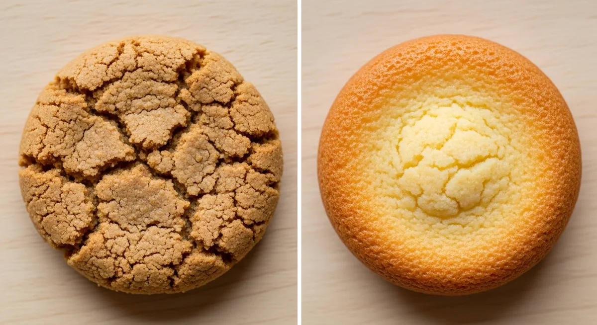 Comparaison texture gâteau sans gluten sableux versus moelleux réussi
