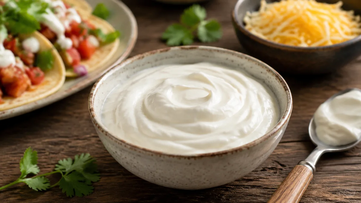 Comparatif visuel des substituts de crème aigre