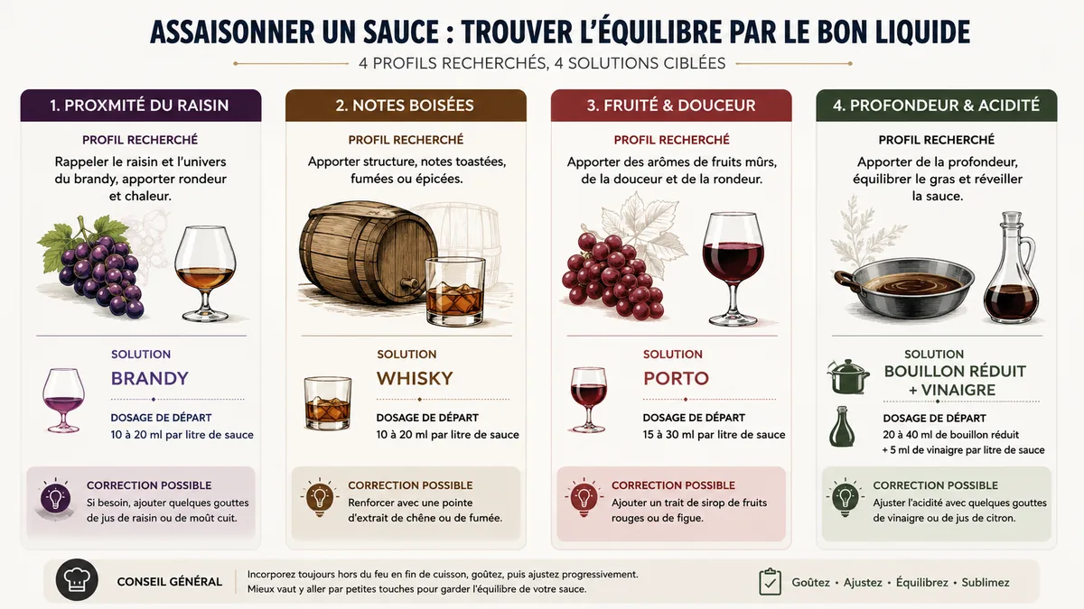 Choisir un substitut du cognac selon le profil recherché
