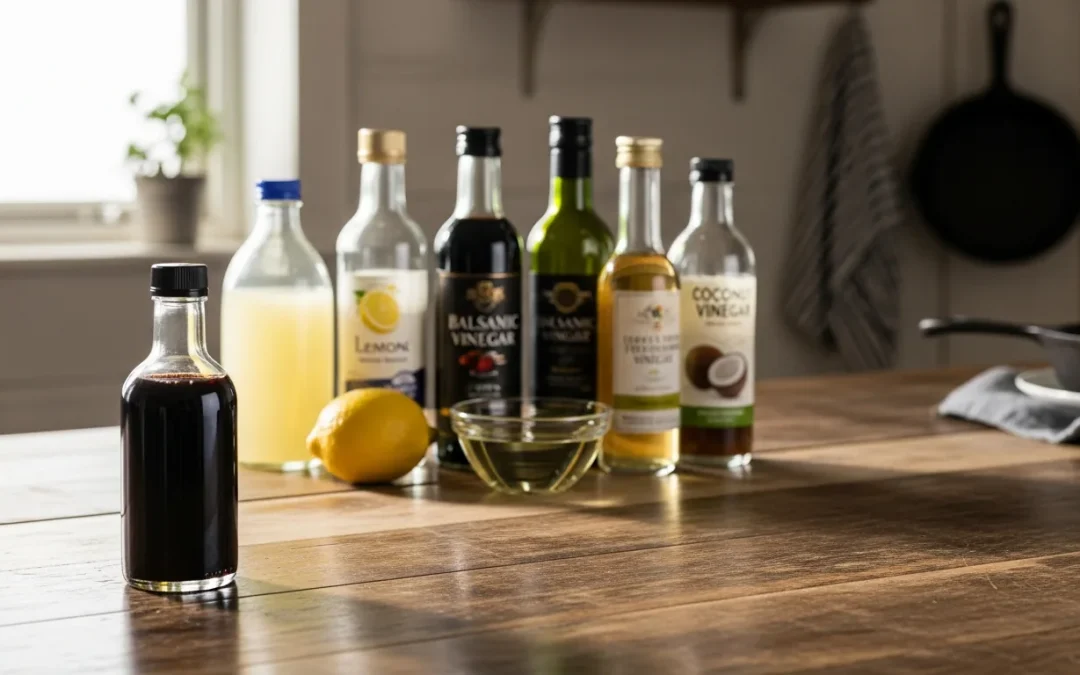 Par quoi remplacer le vinaigre de cidre : 5 substituts avec dosages