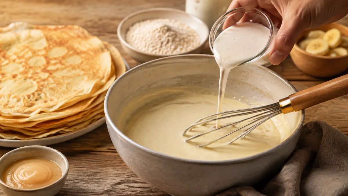 Schéma des problèmes de pâte à crêpes sans oeuf