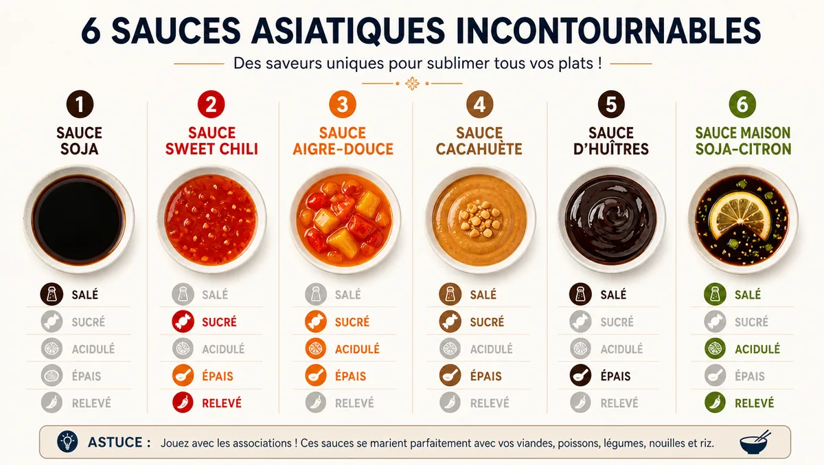 Comparatif visuel des sauces pour accompagner des nems
