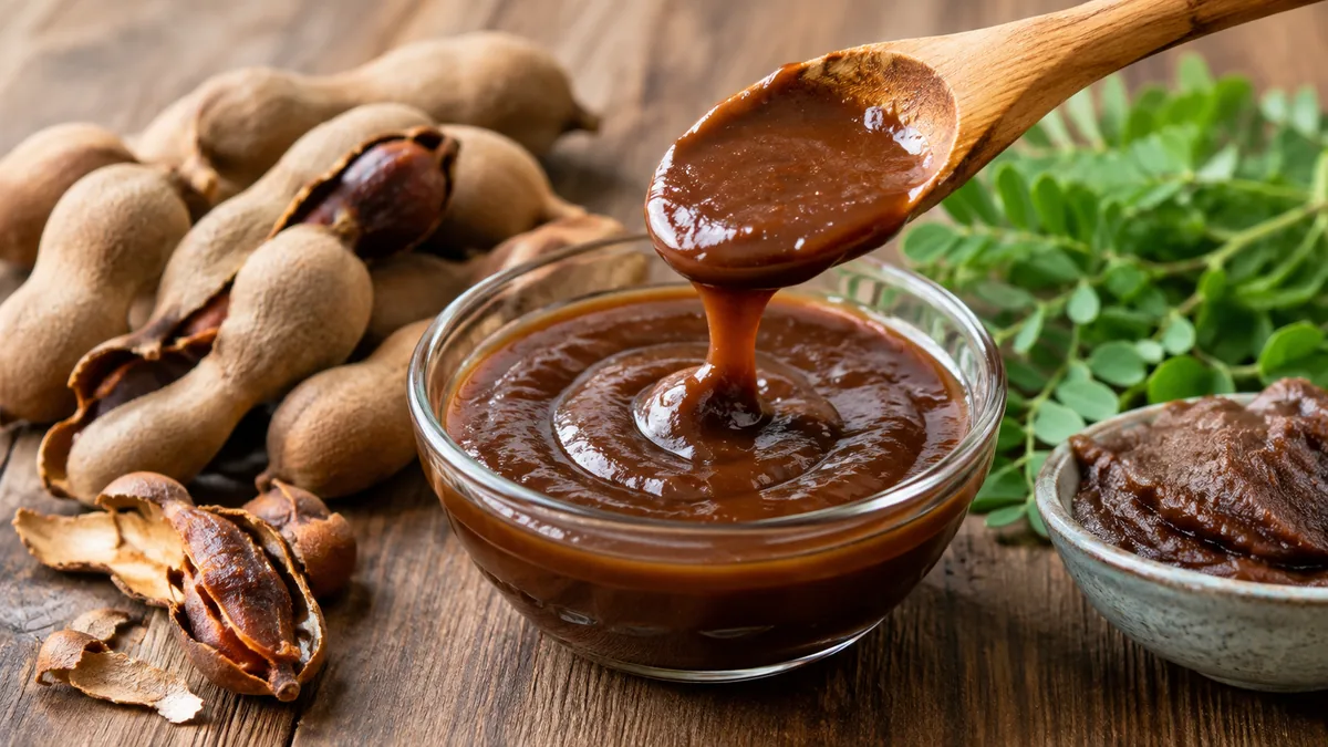 Infographie des dosages pour remplacer une cuillère à soupe de pâte de tamarin