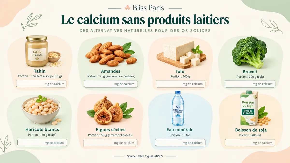 Aliments riches en calcium sans produits laitiers